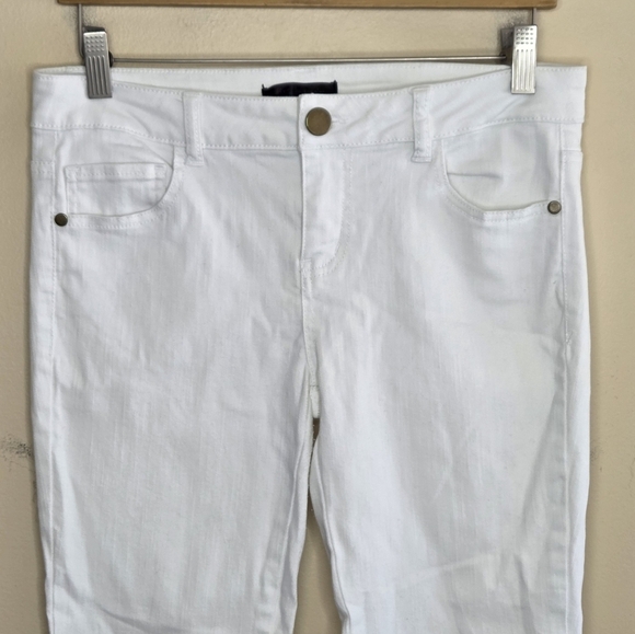 Fire Los Angeles | Low Rise Ankle Cropped White Skinny Jeans Juniors Size 9 - Picture 2 of 5